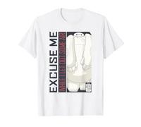 Disney Big Hero 6 TV Series Baymax Excuse Me T-Shirt, Homme, Blanc, M