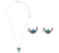 Disney Bijoux Enfants Fille, Parure, Bracelet, Boucle d'Oreille, Collier d'Amitié Stitch