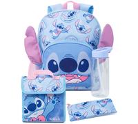 Disney Bleu Lilo & Stitch Ensemble de sac à dos 4 pièces Unisexe Enfants