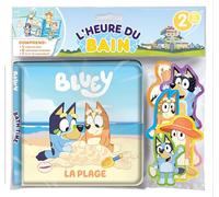 Disney Bluey L'Heure du Bain - Livres d'activités pour enfants, livre de bain de 6 pages, 6 ventouses en relief et étanches, 1 sac en filet