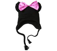 Disney Bonnet Minnie Mouse pour fille avec nœud, noir, taille unique