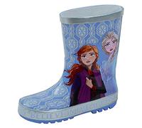 Disney Bottes en caoutchouc argenté pour fille La Reine des Neiges 2 Elsa Anna Pluie Neige, bleu, 24 EU
