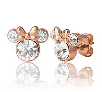 Disney Boucles d'oreilles à Tige avec Pierre de Naissance, Minnie Mouse pour Femme, Bijoux Disney(Avril)