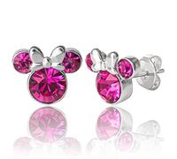 Disney Boucles d'oreilles à Tige avec Pierre de Naissance, Minnie Mouse pour Femme, Bijoux Disney(Octobre)