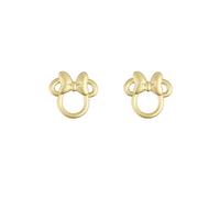 Disney Boucles d'oreilles à tige Minnie Mouse avec nœud plaqué or laiton pour filles taille unique