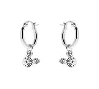 Disney Boucles d'oreilles créoles en argent avec Mickey Mouse en Argent et zircone, pour filles