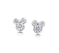 Disney Boucles d'oreilles-Plaquées argent Mickey Mouse avec Cristal