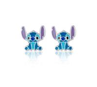 Disney Boucles d'oreilles Puces Stitch en Argent Sterling 925 avec Émail Coloré, Boucles d'oreilles Clous pour Filles, Adolescentes et Femmes, Boîte Cadeau Incluse, Bijoux Officiels Disney