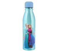 Disney Bouteille d'eau en aluminium La Reine des Neiges - 600 ml - Réutilisable - Sans BPA - En forme de bouteille de soda - Motif Elsa et Anna