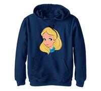 Disney Boys Alice in Wonderland Alice Big Face Sweat à Capuche pour Enfants Athletic, Bleu Marine, Small US, Heather Navy, S