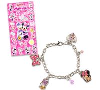 Disney Bracelet à breloques Minnie Mouse pour filles - Ensemble avec bracelet à breloques Minnie Mouse et Daisy Duck et plus encore | Ensemble de bracelets à breloques Disney