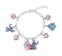 Disney Bracelet à breloques Stitch & Angel Love – Charms multicolore – Taille unique