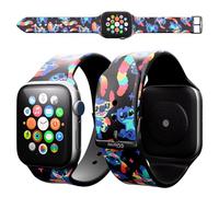 Disney Bracelet Lilo et Stitch Stuff pour Apple Watch Series 9/8/7/6/5/4/3/2/1/SE 38 mm, 40 mm, 41 mm | Cadeau Lilo and Stitch pour femme et tous les fans | Bracelets de rechange compatibles avec