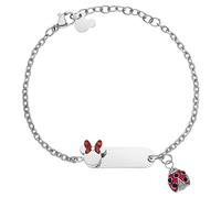 Disney Bracelet Lucky Minnie Collection Acier Inoxydable Couleur Argent pour filles, 18cm