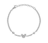 Disney Bracelet Mickey pour filles, en Acier Inoxydable, avec Cristaux de Zircone Cubique, Bijoux