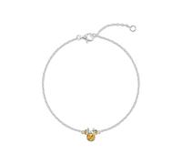 Disney Bracelet Minnie Mouse en argent sterling 925 avec pierre de naissance du mois de novembre, 17 cm avec rallonge de 2,5 cm