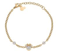 Disney Bracelet Minnie pour filles, en Acier Inoxydable, avec Cristaux de Zircone Cubique, Taille 13-18 cm, Bijoux