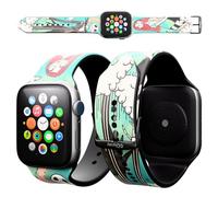 Disney Bracelet The Nightmare Before Christmas de Tim Burton pour Apple Watch Series 9/8/7/6/5/4/3/2/1/SE 38 mm, 40 mm, 41 mm | Cadeaux Jack Skellington pour homme et femme (Jack Tarot)