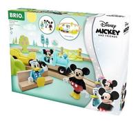 DISNEY Brio Circuit Mickey Mouse - Coffret complet 18 pièces - Circuit de train en bois - Ravensburger - Dès 3 ans - 32277