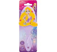 Disney Princesses Raiponce - Brosse Démêlante Enfant Ultra-Souple - Picots Flexibles Anti-Casse - Manche Confort - Motif Fleur & Cheveux Dorés - Accessoire Magique - Produit Officiel Disney