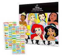 Disney Calendrier mural 2026 motif princesses classiques 2026 de luxe 2026 avec plus de 100 autocollants de rappel (cadeaux Walt Disney et fournitures de bureau)