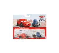 Disney Cars 2023 1:55 chelle Diecast 2-pack sur la route (Cave Lightning McQueen et Pitstoposaurus)