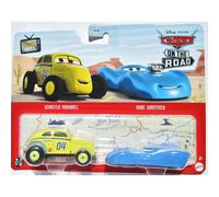 Disney Cars 2023 1:55 chelle Diecast 2-pack sur la route (Gearsten Marshall et Marc Sondtimer)