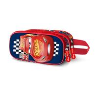 Disney Cars 3 Cups-Trousse 3D Double, Noir 22 x 10 cm