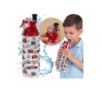 DISNEY Cars Bouteille d'eau avec embout et diffuseur, bouteille transparente pour boissons fraîches 600 ml