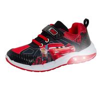 Disney Cars Chaussures de sport avec LED clignotantes pour garçon Lightning McQueen Patinage Baskets, Rouge, 10 UK Child