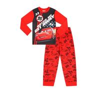 Disney Cars Ensemble de pyjama long Watch Me Get Away pour garçon et fille, enfant, Rouge, 5-6 ans