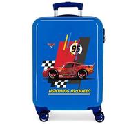 Disney Cars Lightning Mcqueen Chariot de Cabine Bleu 37x55x20 CMS Rigide ABS Fermeture A Combinaison 34L 2,6Kgs 4 Double Roues...