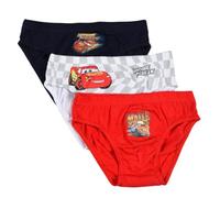 Disney Cars, Lots de 3 Slips, Garçon (FR/ES, Âge, 5 Ans, 6 Ans, Taille Normale, Rouge)