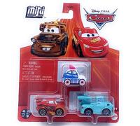 Disney Cars Mini Racers Lot de 3 (Suki, Dragon Lightning McQueen, Tokyo Mater)