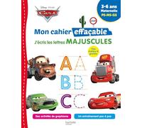 Disney - Cars - Mon cahier effaçable - J'écris les lettres majuscules (3-6 ans)