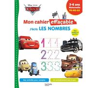 Disney - Cars - Mon cahier effaçable - J'écris les nombres et je compte (4-6 ans) - Hachette Pratique