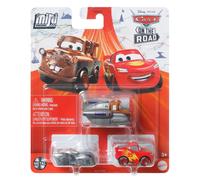 Disney Cars On The Road Mini Racers Salt Flats Pack de 3 avec Super Speed Mater Flash McQueen et Datz Jammin