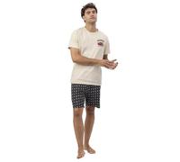Disney Cars Pyjama à manches courtes Radiator Springs pour homme, ecru, XL