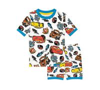 Disney Cars Pyjama Garcon | Lightning McQueen PJ | Pyjama Hiver Enfant Flash McQueen | Blanc 5-6 Ans