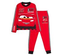 Disney Cars Pyjamas pour enfant Lightning McQueen Ensemble complet de déguisement de pilote de course Pjs Vêtement de nuit, Rouge, 3-4 ans