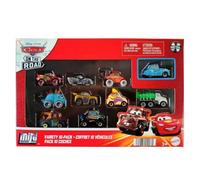 Disney Cars Toys Mini Racers Lot de 10 mini voitures moulées sous pression, série Derby Racers, avec Mato, Datz Jammin, Ivy, Mater et plus encore