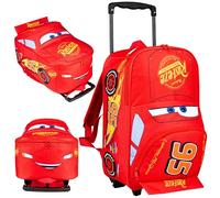 Disney Cars Valise Enfant Sac de Voyage à roulettes Lightning McQueen Trolley Bag Léger Sac à Dos Enfant Vacances École 42 x 30 cm