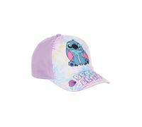 Disney Casquette avec visière Stitch pour filles, Tie-Dye Rose et Lilas, thème plage, aubergine, 54