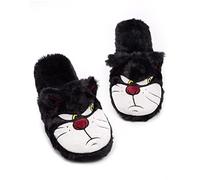 Disney Cendrillon Lucifer Pantoufles Chaussons Fluffy Cat Femmes Mesdames Noir