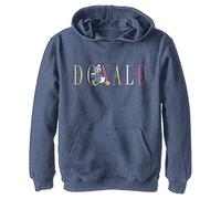 Disney Characters Duck Fashion Boy's Hooded Pullover Fleece, Navy Blue Heather, X-Large