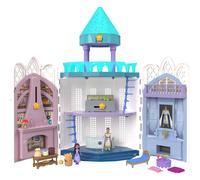 Disney Château De Rosas Coffret Wish Avec 2 Mini-Poupées Articulées, 1 Figurine Star, 20 Accessoires, 1 Dôme Avec Projection Lumineuse