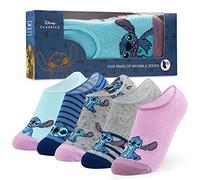 Disney Chaussette Fille, Lot de 5 Chaussettes Enfant Fille 25 30 (Gris/Bleu)