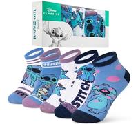 Disney Chaussettes Basse Femme, Doux et Respirant Coton Socquettes - Paquet de 5 (Multi Stitch)