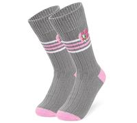 Disney Chaussettes Anti-Dérapantes Femme Chaussettes Chaussons Femme Fantaisie Stitch Minnie Bourriquet Taille Unique (Gris Daisy)