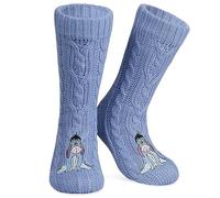 Disney Chaussettes Antidérapantes Femme Chaussettes Chaussons Femme Fourrées Fantaisie Idée Cadeau Femme Fille Ado (Violet Bourriquet)